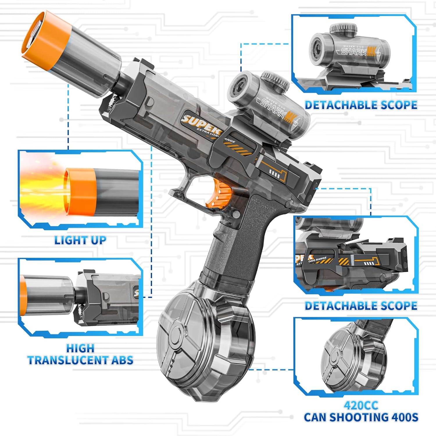 Pistola de agua eléctrica